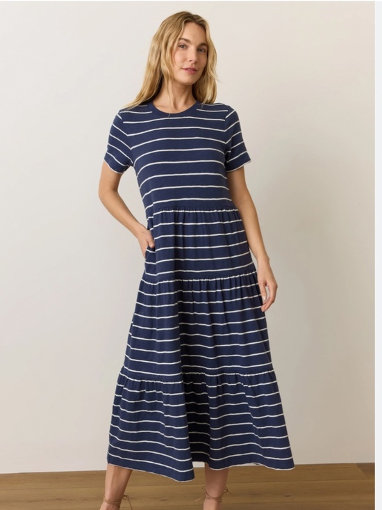 Marine Layer Dresses & Skirts - Marine Layer Navy/White Striped Jersey Cotton Dress in Size XS